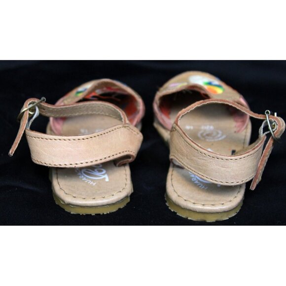 Huaraches Rocio Mexican Leather Sandals Girls 10 Toddler Unicorn Rainbow Ankle S - Picture 5 of 9
